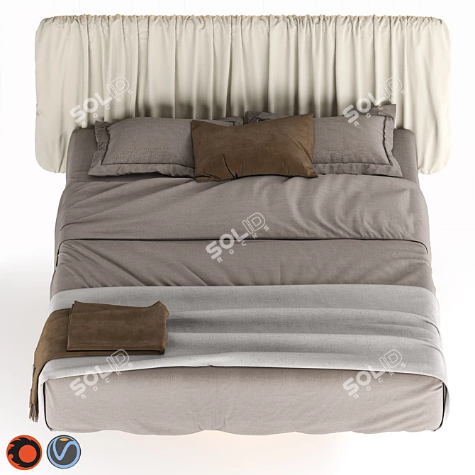 Floating Elegance: Fluttua Replis Bed 3D model image 5