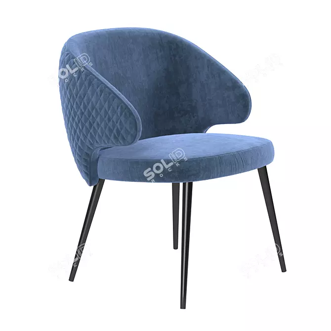 Elegant Poliform Atom Dining Chair 3D model image 1