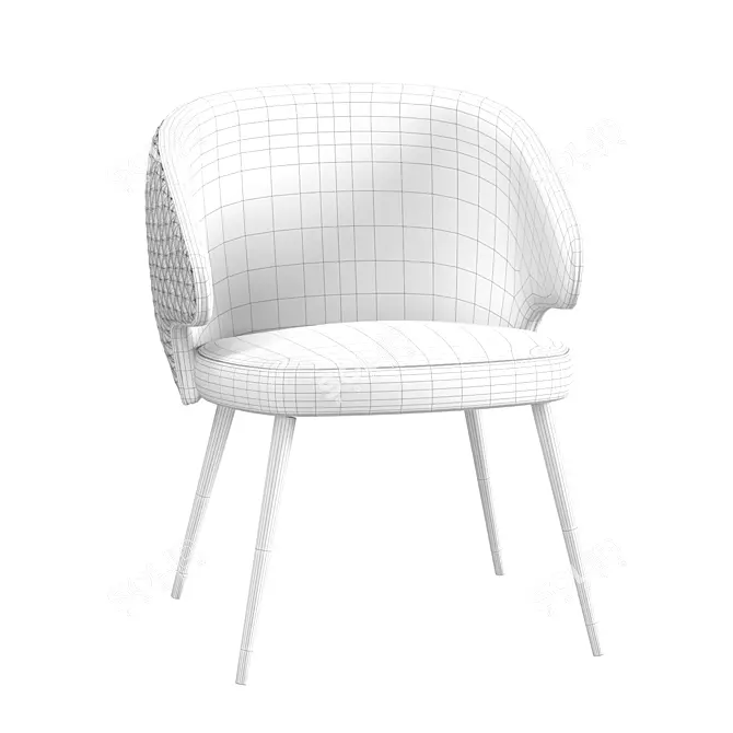 Elegant Poliform Atom Dining Chair 3D model image 3