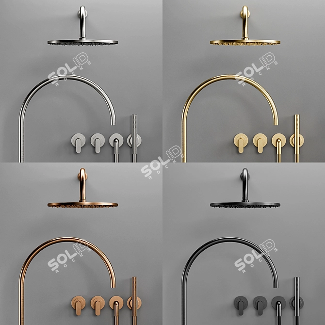 Luxury Cocoon JP Bathroom Faucet 3D model image 5