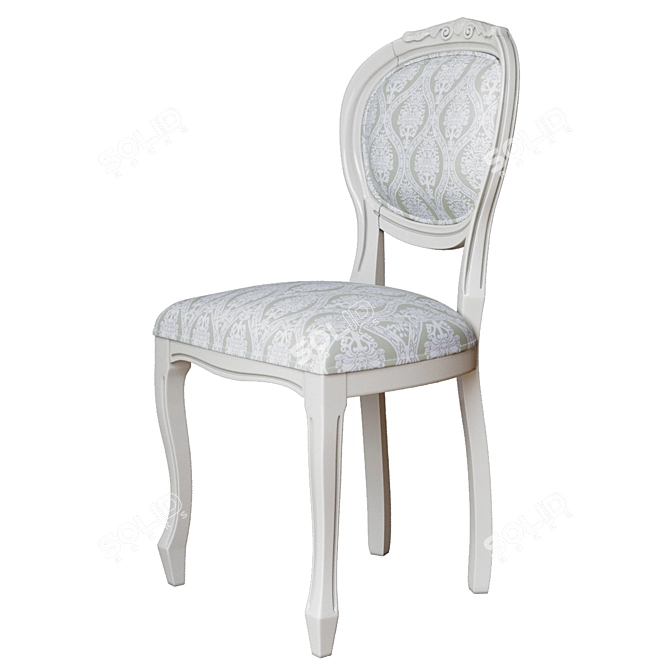 Cleopatra Wooden Chair: Elegant Design & Luxurious Comfort 3D model image 1