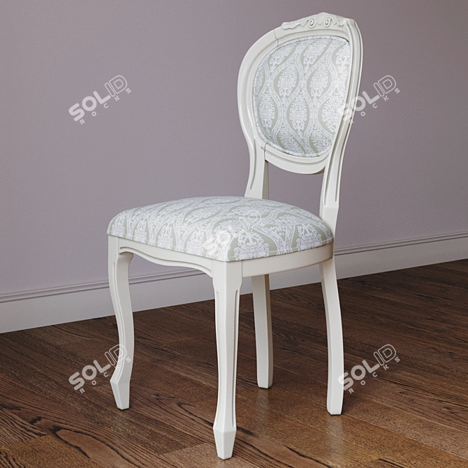 Cleopatra Wooden Chair: Elegant Design & Luxurious Comfort 3D model image 5