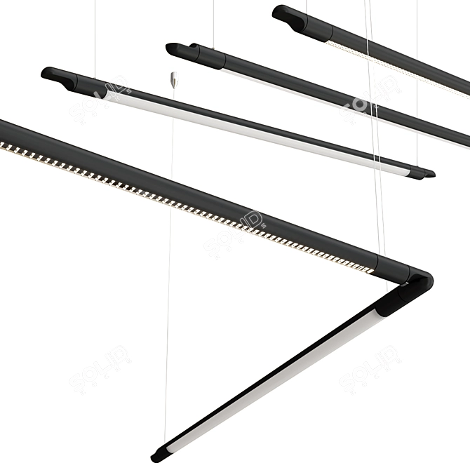 Sleek LED Interior Light 3D model image 1