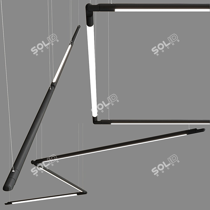 Sleek LED Interior Light 3D model image 2