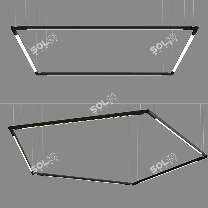 Sleek LED Interior Light 3D model image 3