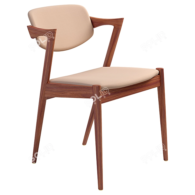 Kai Kristiansen Oak Chair Set 3D model image 1