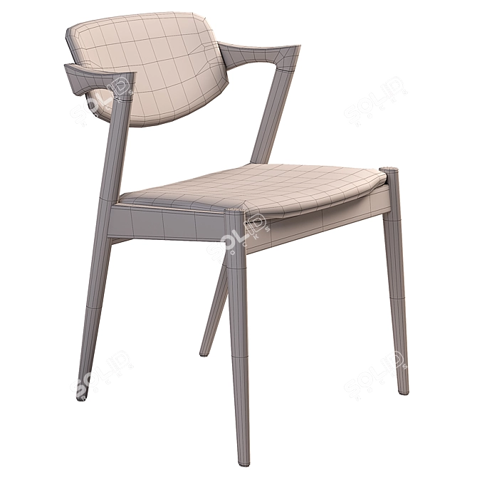 Kai Kristiansen Oak Chair Set 3D model image 5