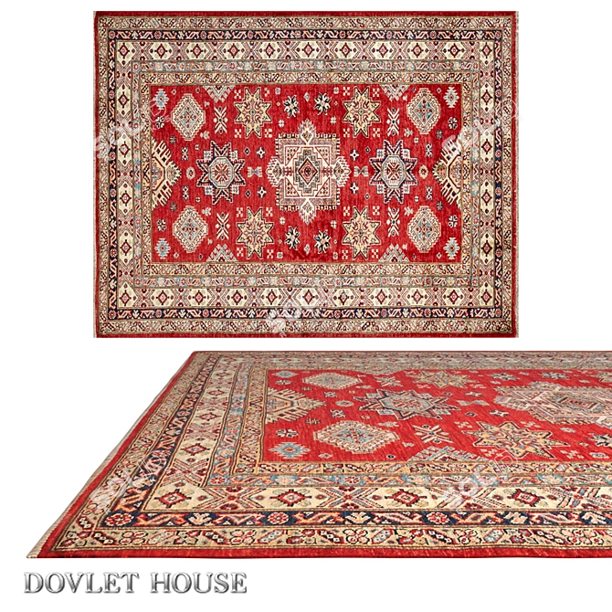 Title: Luxury Pakistan Wool Carpet: DOVLET HOUSE (art.16278) 3D model image 1