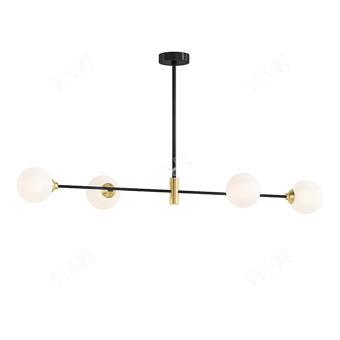 Rusty Industrial Ceiling Light 3D model image 1