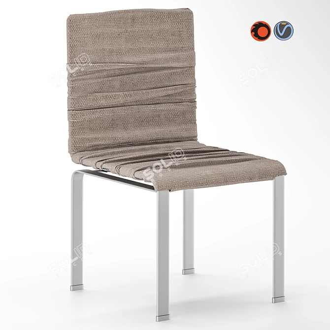 Lago's Dangla Chair: A Stylish Italian Masterpiece 3D model image 1