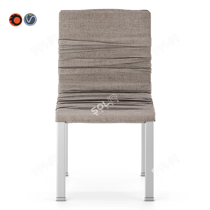 Lago's Dangla Chair: A Stylish Italian Masterpiece 3D model image 2