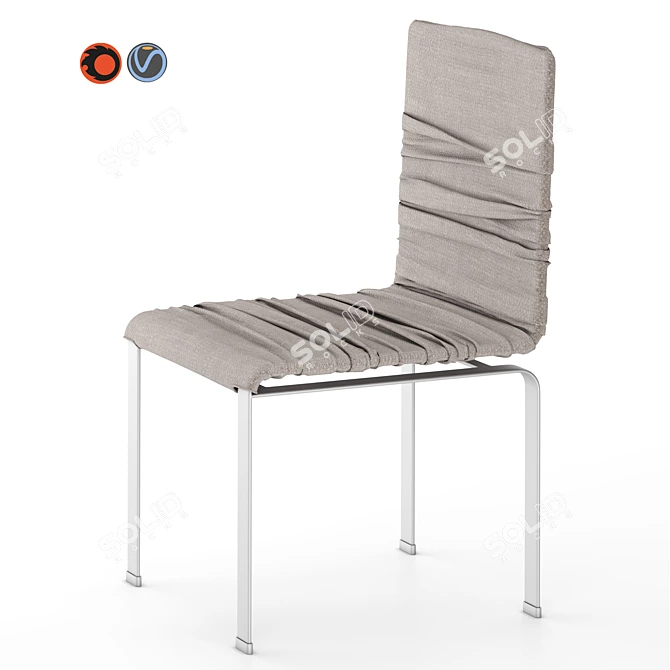 Lago's Dangla Chair: A Stylish Italian Masterpiece 3D model image 3