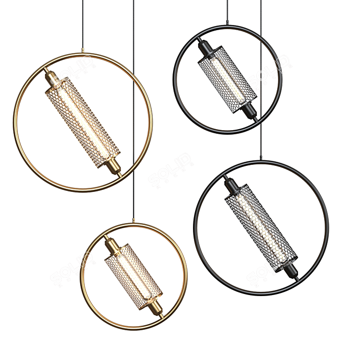 Modern Resistance LED Lamp 3D model image 1