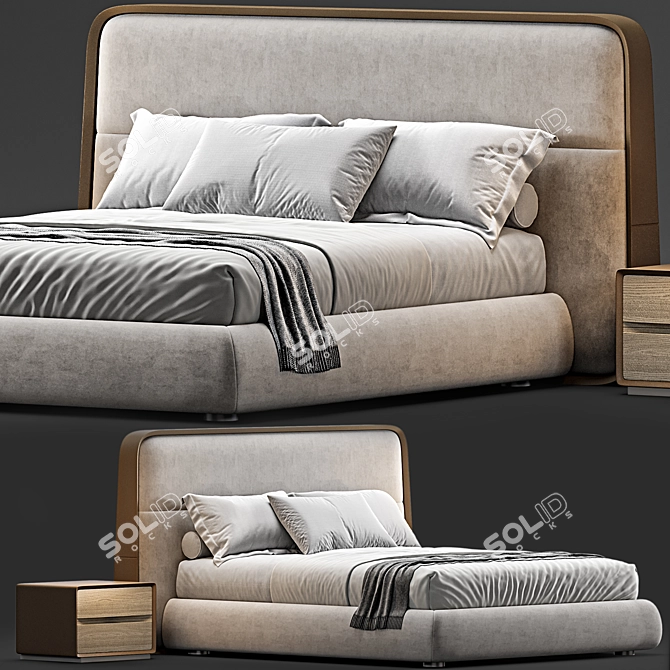 Giorgetti Frame Bed: Sleek and Stylish 3D model image 1