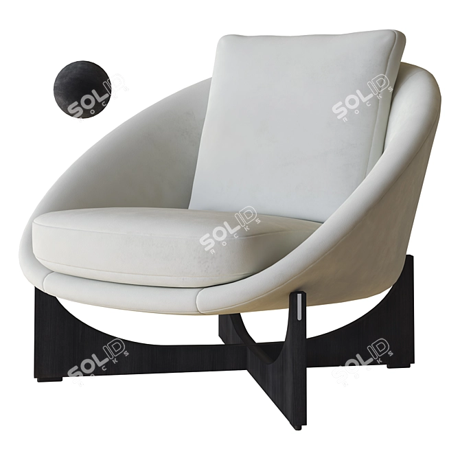 Elegant Lido Armchair: Minotti 3D model image 1