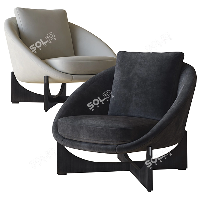 Elegant Lido Armchair: Minotti 3D model image 2