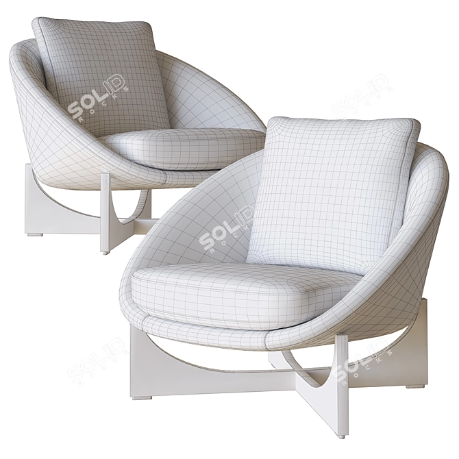 Elegant Lido Armchair: Minotti 3D model image 3