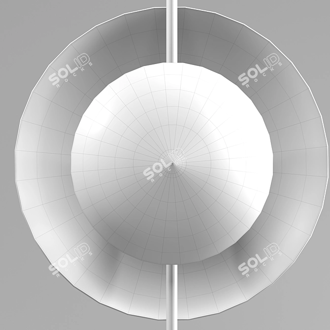 Dusk Table Lamp: Danish Modern Marble & Metal Design 3D model image 6