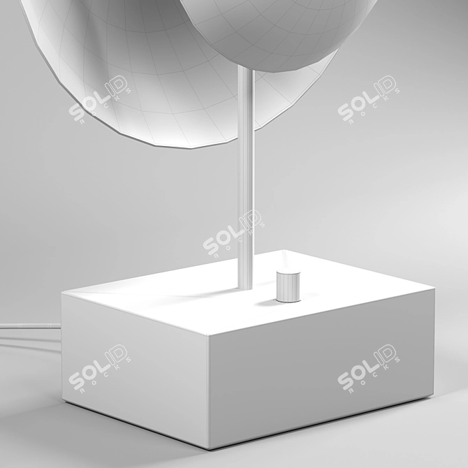 Dusk Table Lamp: Danish Modern Marble & Metal Design 3D model image 7