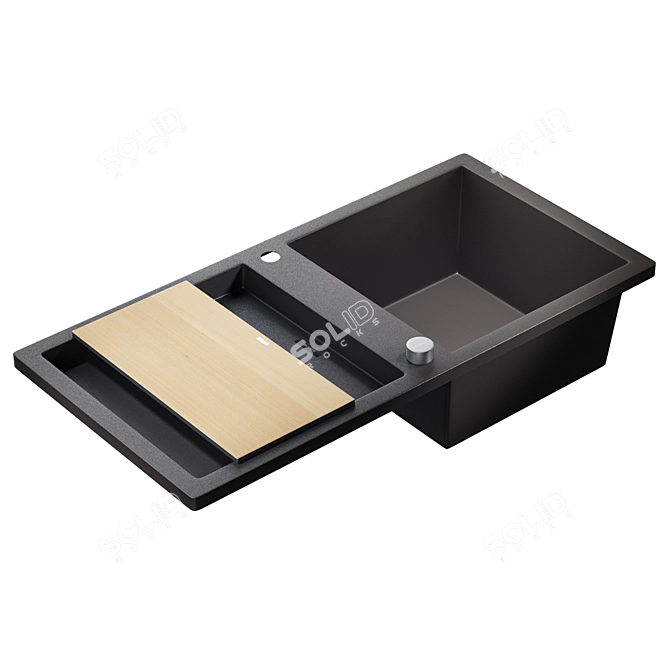 Sleek Blanco ETAGON 8 Sink 3D model image 4