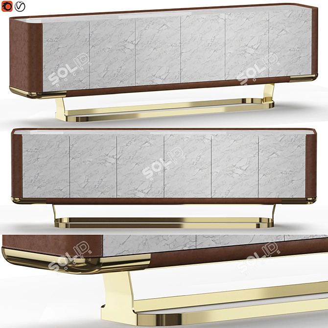 Elegant Concord Sideboard: Modern Luxury Storage 3D model image 1