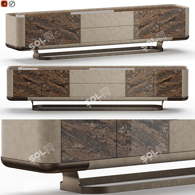 Elegant Concord Sideboard by Longhi 3D model image 1