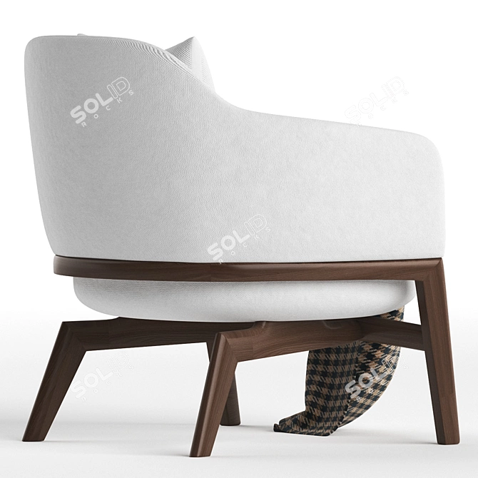 Piaval Macaron Armchair: Modern Elegance for Your Space 3D model image 2