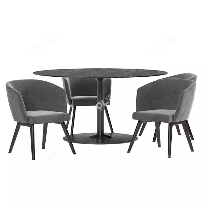 Modern Minotti Dining Set 3D model image 2