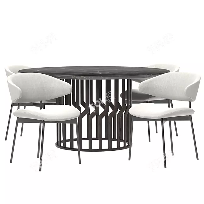 Luz Intreccio Dining Set 3D model image 2