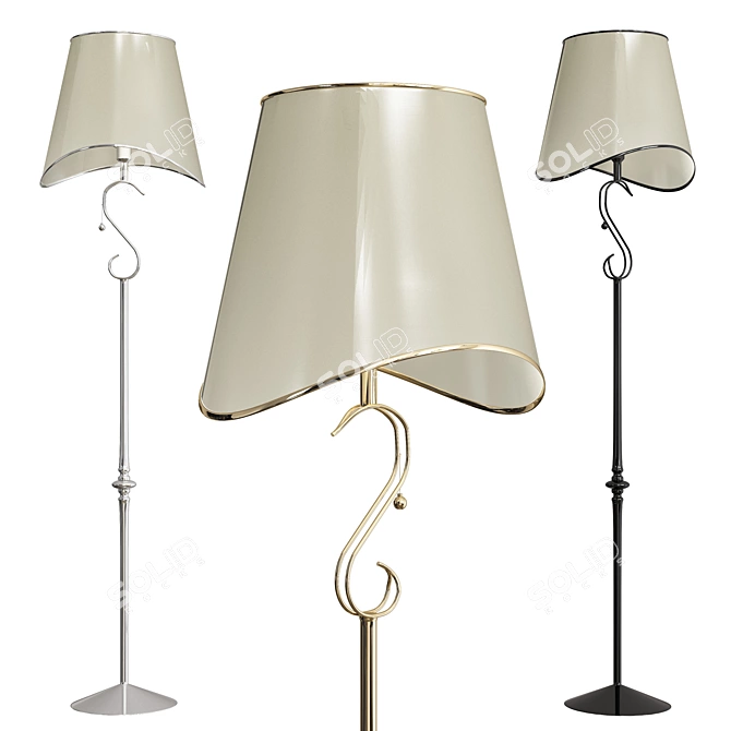 Sleek Hiper Lucy Floor Lamp 3D model image 1