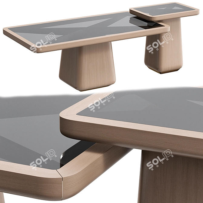 Modern Frank Center Table 3D model image 1