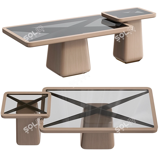 Modern Frank Center Table 3D model image 3