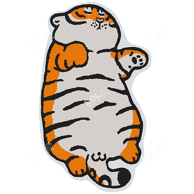 Tiger Cub Cartoon Rug | AliExpress 3D model image 8