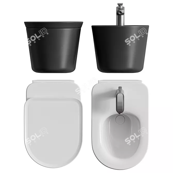 Modern RAK-VALET WC: Compact and Stylish 3D model image 4