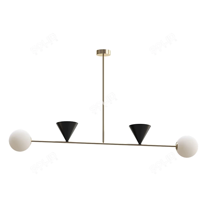 Elegant Balance Pendant Lamps 3D model image 3