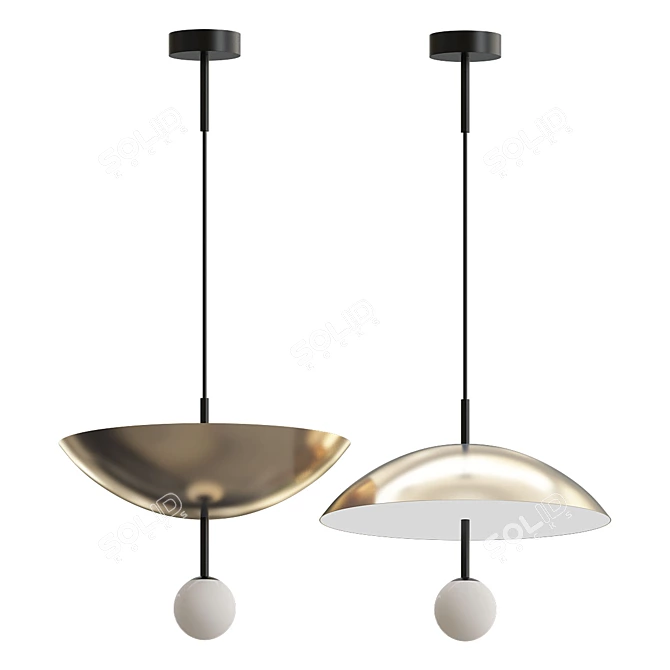 Upside-Down Pendant Light 3D model image 1