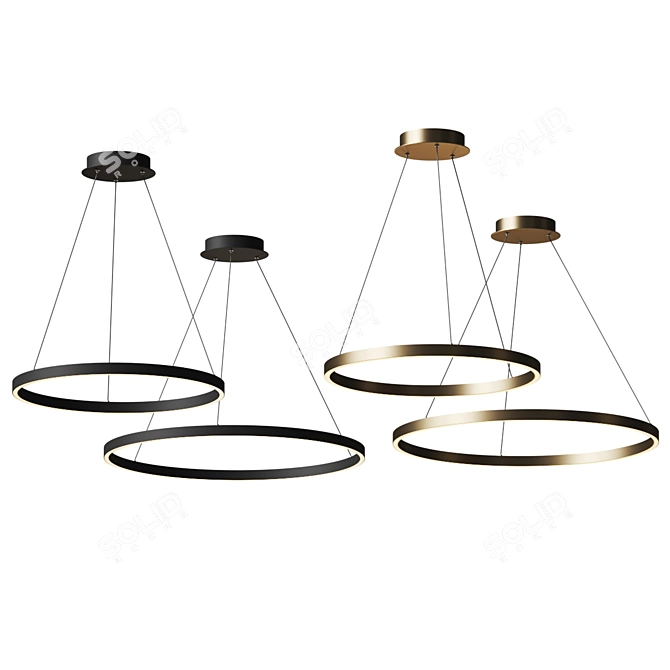 Gianpiero Pendant: Minimalist Bluetooth LED Lighting 3D model image 3