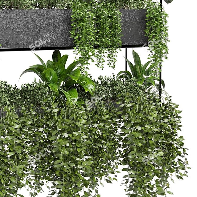 Metal Box Hanging Plants - Set 179 3D model image 6