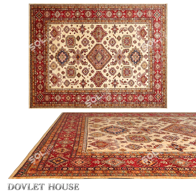 Dovlet House Pakistani Wool Carpet (Art. 16271) 3D model image 1