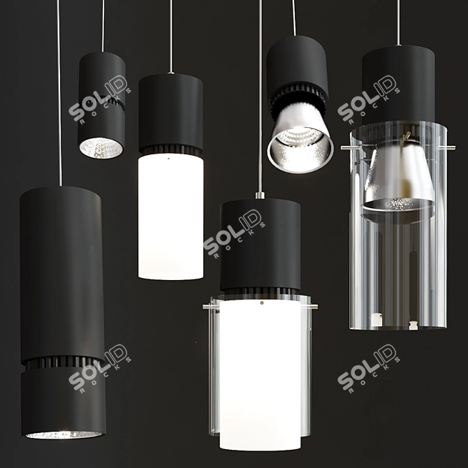 Stylish ARAMIS Pendant Lamp Collection! 3D model image 2