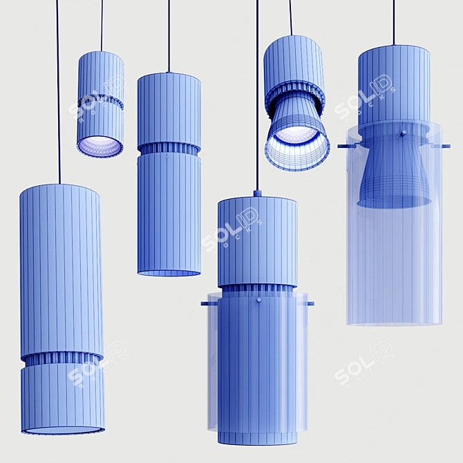 Stylish ARAMIS Pendant Lamp Collection! 3D model image 3