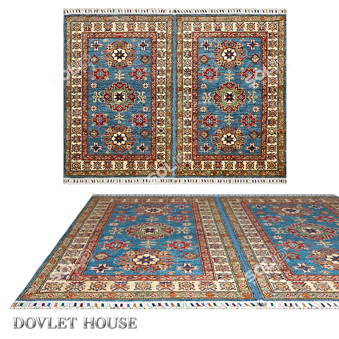 Luxury Kazakh Woolen Carpet - Art 16241 3D model image 1