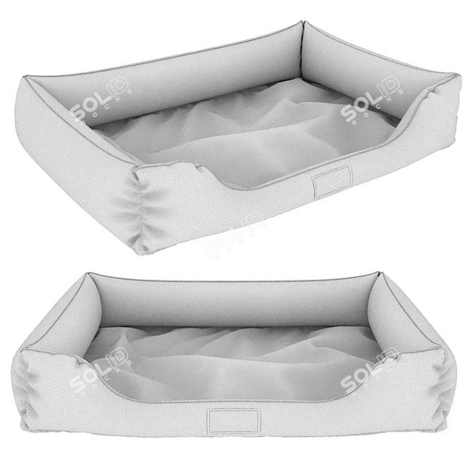 Cozy Pet Bed 3D model image 4