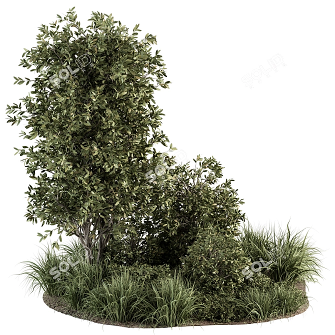 Outdoor Greenery Set 3D model image 1