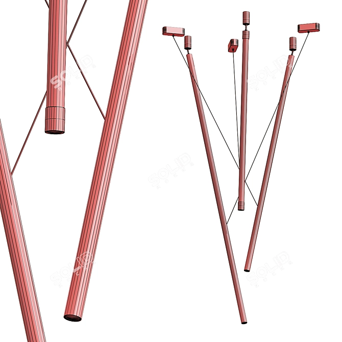 Elegant Glow: Henge Skyfall Chandelier 3D model image 2