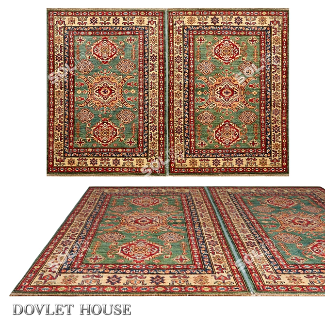 Luxurious Double Carpet by DOVLET HOUSE (Art. 16247) 3D model image 1