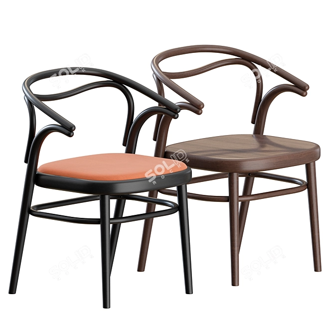 Classic Beaulieu Chair: Gebrueder Thonet Vienna 3D model image 1