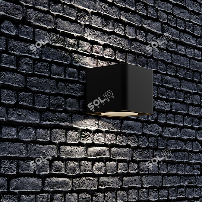 PBR Brick Loft Anthracite: HD Seamless Textures 3D model image 2