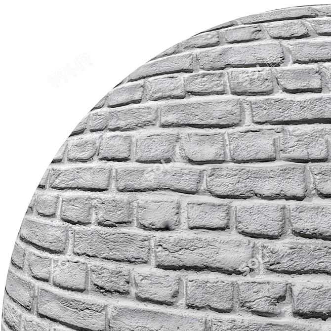 PBR Loft Blanca Brick: HD Seamless Textures 3D model image 3