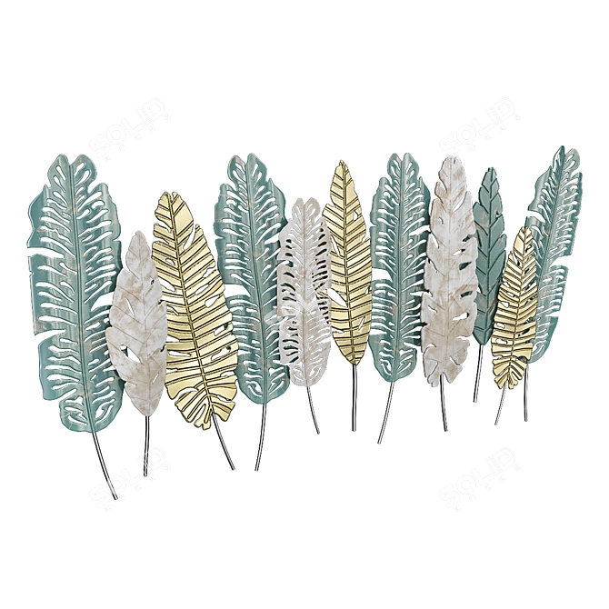 ImperiumLoft Leaf Wall Decor 3D model image 1